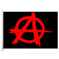 100% polyster Anarchy Black with red logo banner 90*150cm Anarchy Black with Red Logo Flag